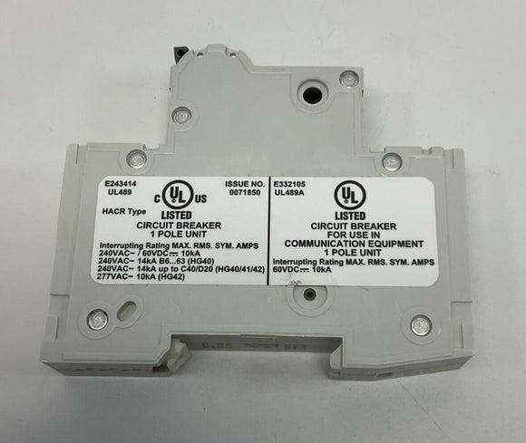 Siemens 5SJ4110-7HG40 10 Amp Circuit Breaker DIN Mount 240VAC
