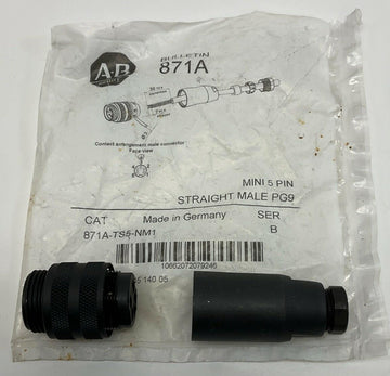 Allen Bradley 871A-TS5-NM1 Mini Term Chamber Connector 5-Pin Male Straight - 0