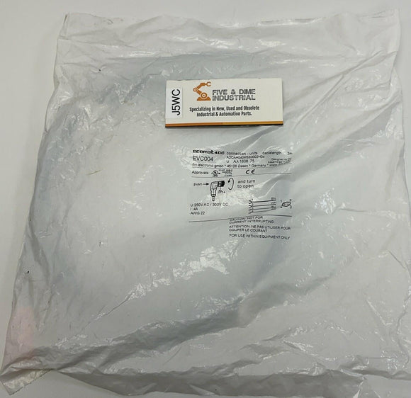 IFM EVC004 M12 Female 90° 4-Wire, 5-Pin Cable Cordset, 2M