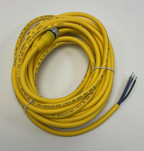 Turck RKC 4T-6 / U5305-10 Single End M12 Female Connector Cable 4-Pin, 3-Wire