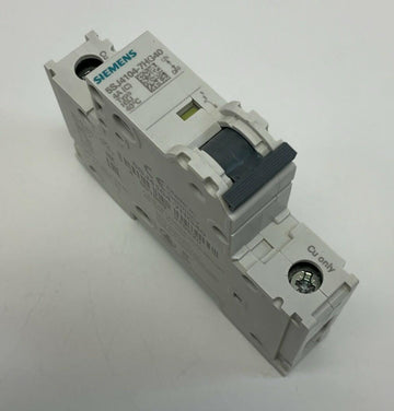 Siemens 5SJ4104-7HG40 1-Pole, 4-Amp Circuit Breaker DIN Mount 240VAC - 0