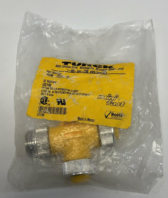 Turck RSM 2RKM 40 / U0140 Actuator/ Sensor "T" Splitter 4-Wire