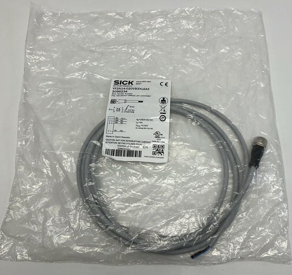 Sick YF2A14-020VB3XLEAX M12 Female 4-Pin Straight Sensor/ Actuator Cable 2M