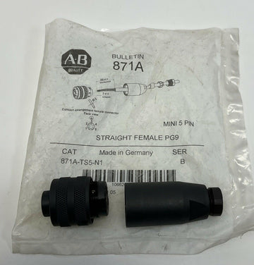 Allen Bradley 871A-TS5-N3 Mini 5-Pin Straight Female PG16 Connector - 0