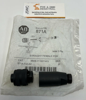 Allen Bradley 871A-TS5-N3 Mini 5-Pin Straight Female PG16 Connector