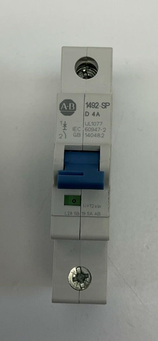 Allen Bradley 1492-SPM1D040 1-Pole 4-Amp DIN Mount Circuit Breaker 277VAC