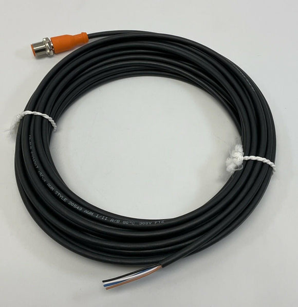 IFM EVC078 M12 4-Pole Male Single End Cable, 10M