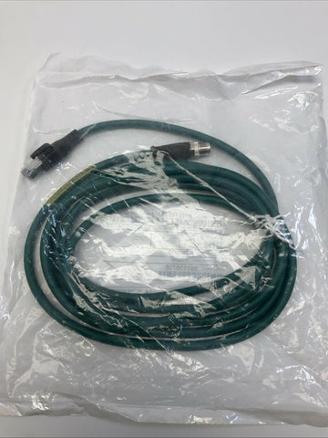 Woodhead Brad E26E06021M030 CAT6A Ethernet Connection Cable 3-Meter, M12 - 0