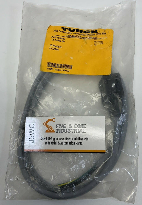 Turck TIS 2-A653-1M / U-72146 Single End Valve Plug, 1-Meter