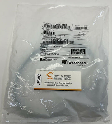 Woodhead Brad 1203411101 CSE M12 CAT5E RJ45 8-Pole, 0.5M Cable