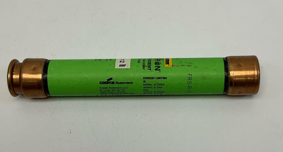 Bussmann Fusetron FRS-R-12 Dual Element Time Delay Fuses 12-Amp (Lot of 5)