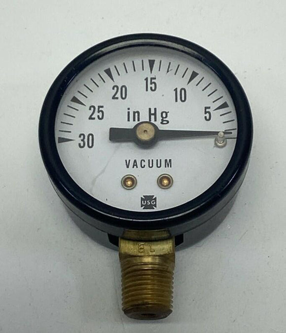 Ametek USG 146020A 1-1/2" 30 IN HG Vacuum Gauge 1/8" NPT Lower