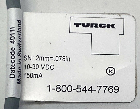 Turck BI-2-EG08K-AP6X-0.25-PSW3M-R7X2/8957 S4669481 Proximity Sensor 10-30VDC