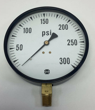 Ametek USG 005563A 4-1/2" 300 PSI Gauge, 1/4" NPT Lower - 0