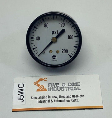 Ametek USG 102673A 2" 200 PSI Gauge 1/8" NPT  Rear Center
