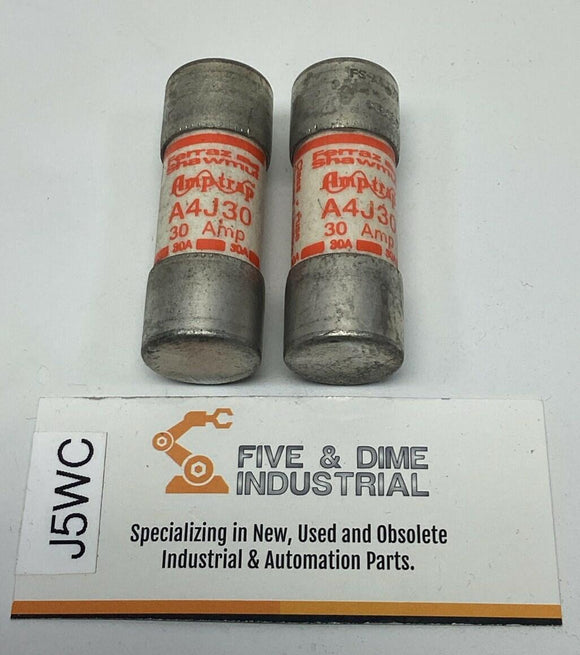 Ferraz Shawmut A4J30 30-Amp Amp-Trap Fuse 600 VAC (2-Pack)