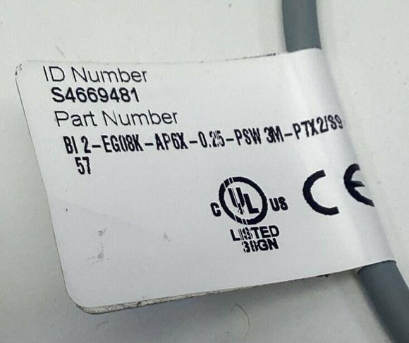 Turck BI-2-EG08K-AP6X-0.25-PSW3M-R7X2/8957 S4669481 Proximity Sensor 10-30VDC