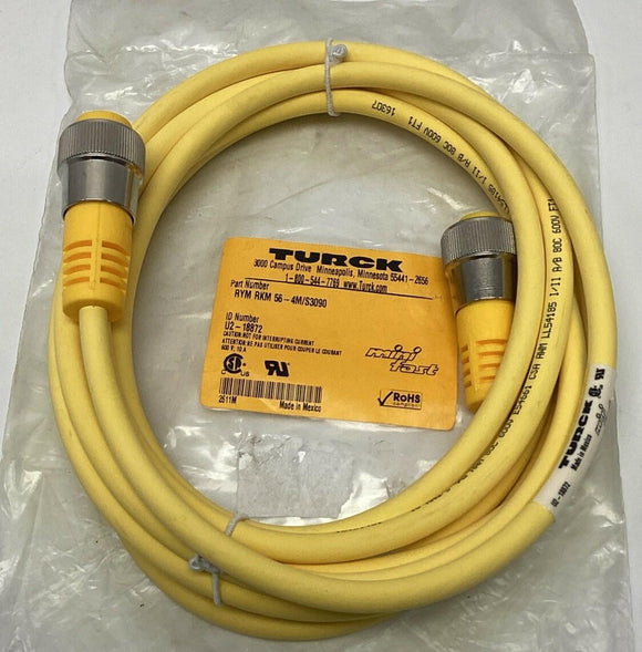 Turck RYM RKM 56-4M/S3090 Minifast Cordset 5-Wire, 4-Meters U2-18872