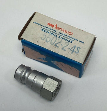 Eaton Aeroquip 5602-2-4S Coupler Nipple, 1/8-27, 1/4 in. Body, Steel - 0