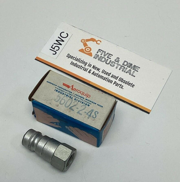 Eaton Aeroquip 5602-2-4S Coupler Nipple, 1/8-27, 1/4 in. Body, Steel