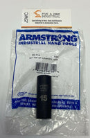 Armstrong 46-715 15mm 3/8" Square Drive Impact Socket 6-Point , 2.48 in Long-1