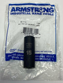 Armstrong 46-715 15mm 3/8" Square Drive Impact Socket 6-Point , 2.48 in Long-2