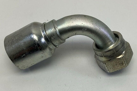 Parker IJ943-12-12 3/4" Female Seal-Lok Swivel x 3/4 ID Hose Crimp 90° Fitting