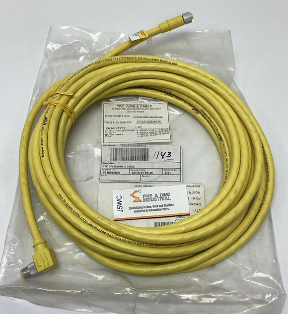 TPC CF25G26M010 Micro Quick Connect Cable SJ100 10-Meters