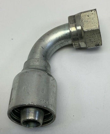 Parker IJ943-12-12 3/4" Female Seal-Lok Swivel x 3/4 ID Hose Crimp 90° Fitting - 0
