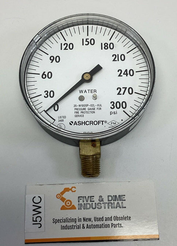 Ashcroft 35WL005PH-02LXULZG 300# 3.5" Pressure Gauge 0-300 PSI 1/4" NPT