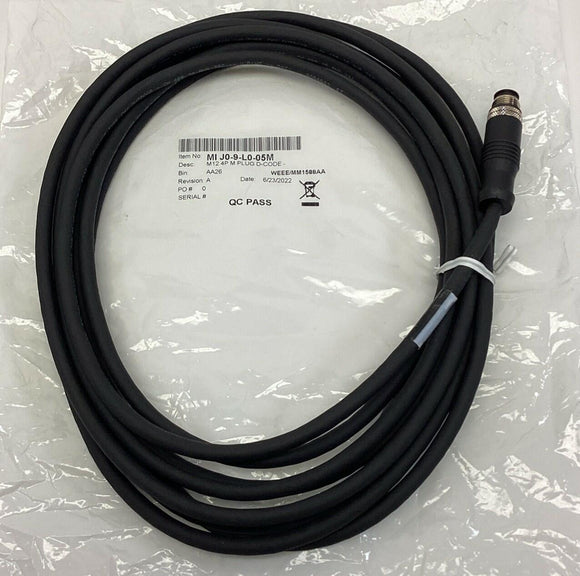 CEI MI-J0-9-L0-05M 4-Pole M12 Male D-Coded X 8-Pole M12 Male x Coded 5-Meters