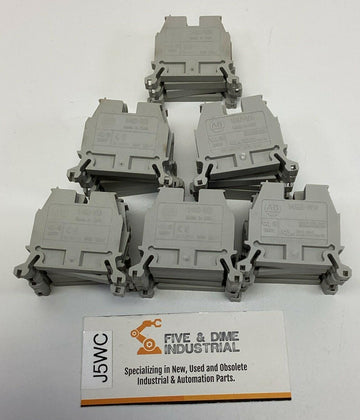 Allen Bradley 1492-W4 Terminal Blocks Feed-Through Gray Lot of 34