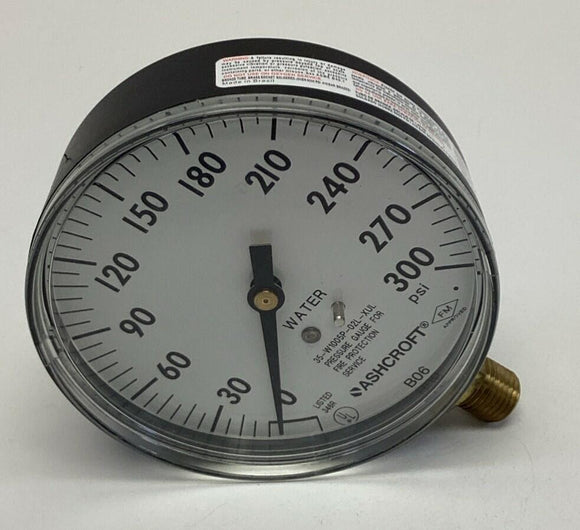 Ashcroft 35WL005PH-02LXULZG 300# 3.5" Pressure Gauge 0-300 PSI 1/4" NPT