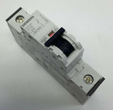 Siemens 5SY4-120-7 / 5SY41-MCB-C20 20-Amp, 1-Pole Circuit Breaker 230/400VAC - 0