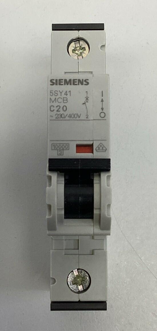 Siemens 5SY4-120-7 / 5SY41-MCB-C20 20-Amp, 1-Pole Circuit Breaker 230/400VAC