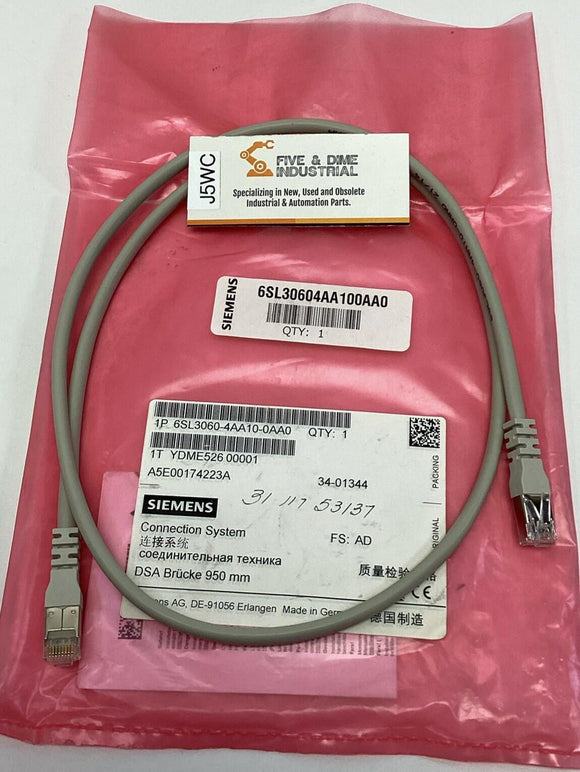 Siemens 6SL3060-4AA10-0AA0 Network / Servo Connection Cable, 0.95M