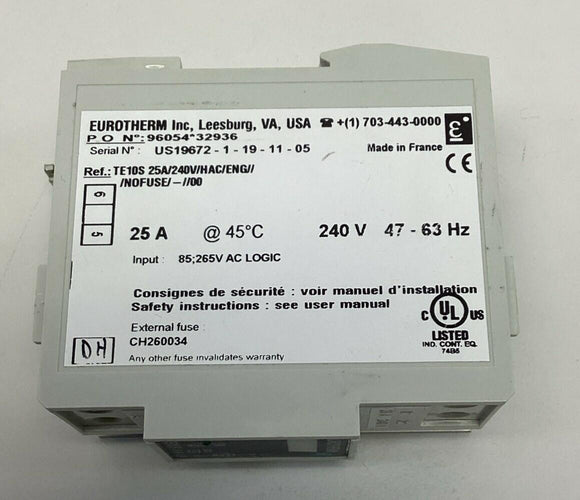 Eurotherm TE10S Single Phase Solid State Relay Input 25A, 240V