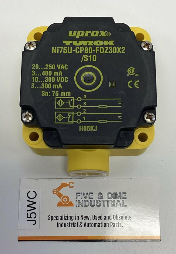 Turck Ni75U-CP80-FDZ30X2/S10 / 4280901 Proximity Sensor 75mm, 10-300 VDC
