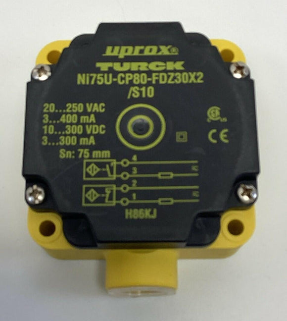 Turck Ni75U-CP80-FDZ30X2/S10 / 4280901 Proximity Sensor 75mm, 10-300 VDC
