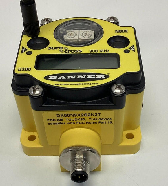 Banner DX80 / 130835 Gateway Sure-Cross Node Assembly 900 MHz DX80N9X2S2N2T