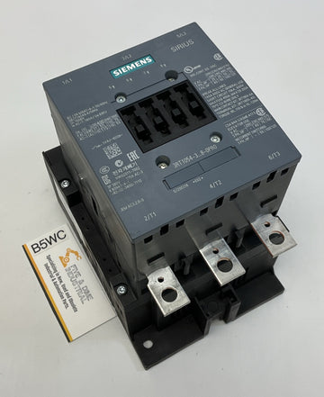Siemens 3RT1054-3AR38-0PR0 Contactor 3-Phase 140 Amp, 600VAC, 440/480 AC/DC Coil