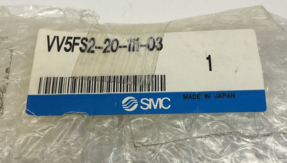 SMC VV5FS2-20-111-03 Pneumatic Manifold Vfs Series 11 Banks w/ Gaskets