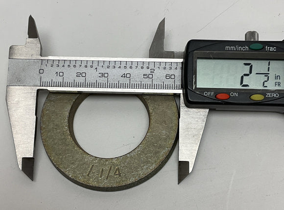 Grainger Z9281 1-1/4" Flat Washer 10-Pack, Steel Zinc Yellow Finish 2-1/2" OD