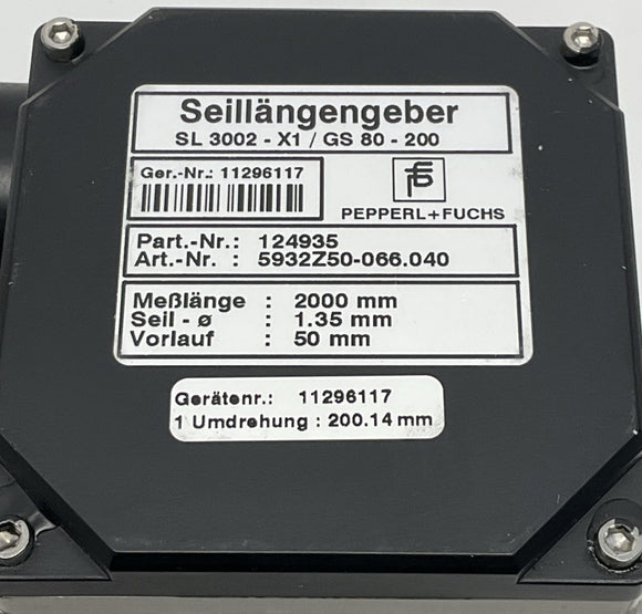 Pepperl Fuchs 124935 Rotary Encoder DVM58N-032YYR0BN-1213