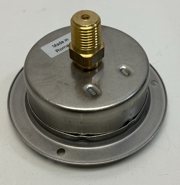 McDaniel J6YP 2-1/2'' Front Flange Gauge -30'' Hg-160 PSI, 1/4 NPT Brass Socket