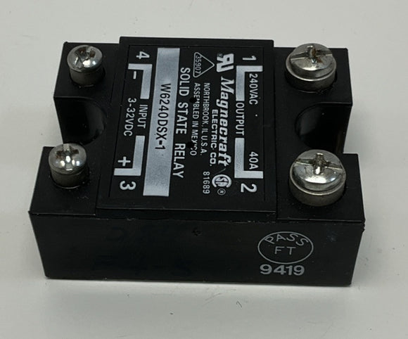 Magnecraft W6240DSX-1 Solid State Relay Input: 3-32VDC Output 240VDC