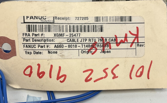 Fanuc A660-8018-T148 #L7R503B J7P RTU Cable 7M