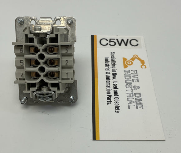 Wieland 70.300.0640.0 6-Pole Screw Clamp Socket Insert