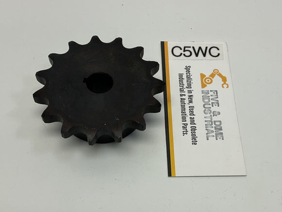 Tsubaki H40B15F-1/2 #40 Chain Finished Bore Sprocket 1/2" Bore, 15 Teeth