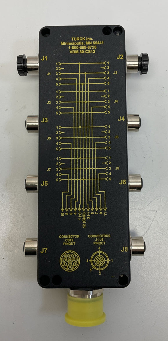 Turck VBM80-CS12 Cordset Multi-Box U0114-12